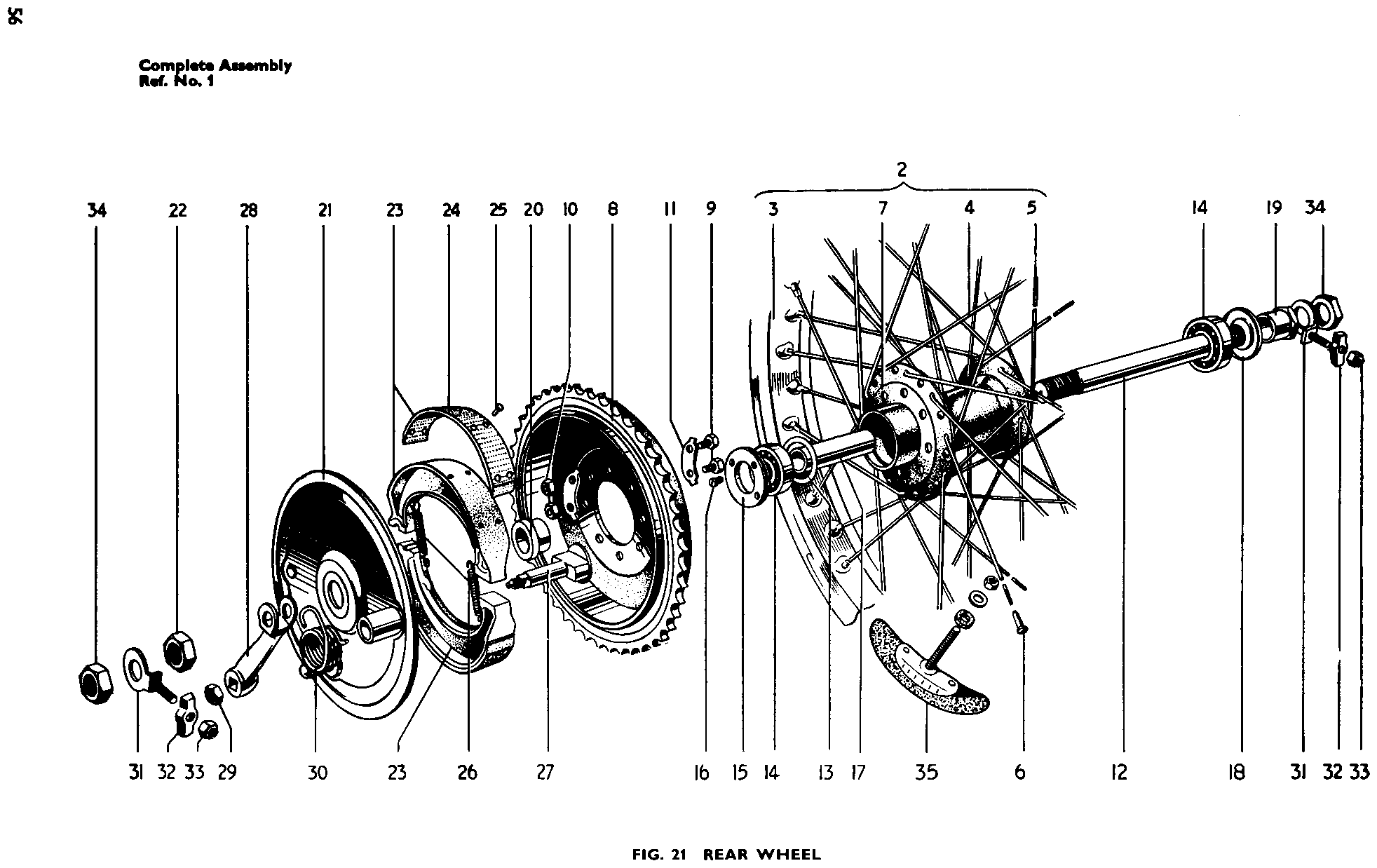 RIM, SPOKES AND HUB ASSEMBLY