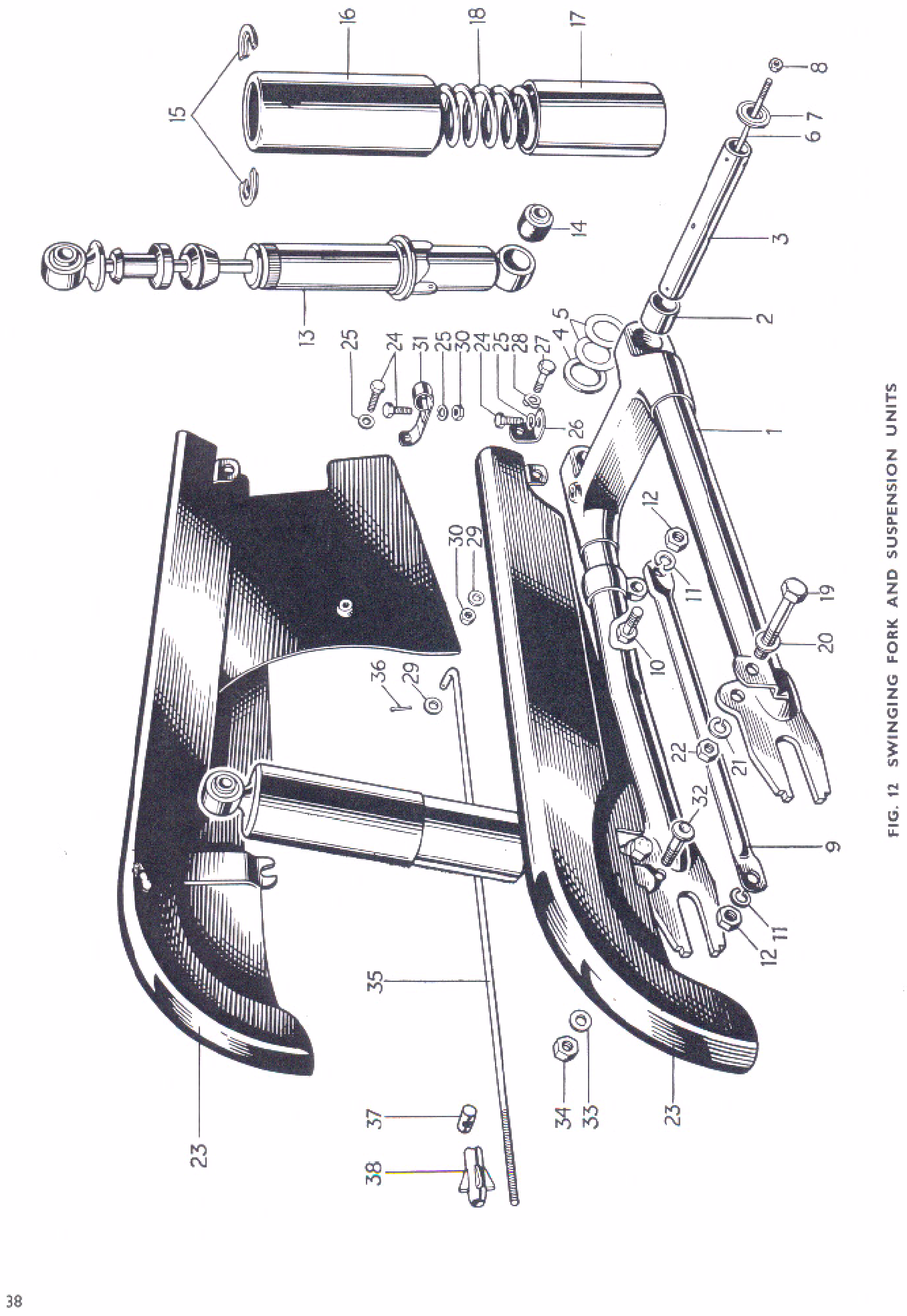 SWINGING FORK AND SUSPENSION UNITS