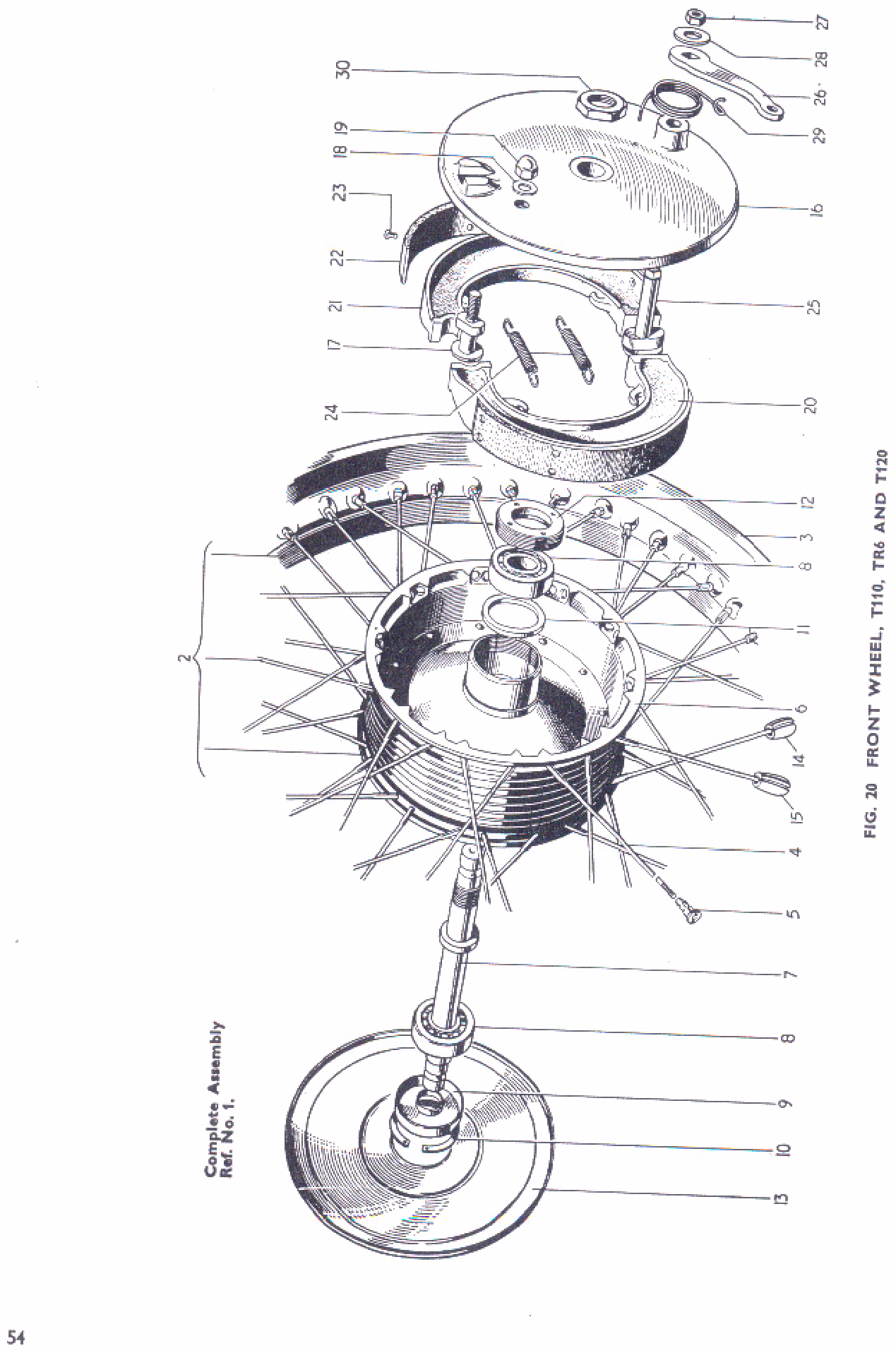 FRONT WHEEL, T110, TR6 & T120