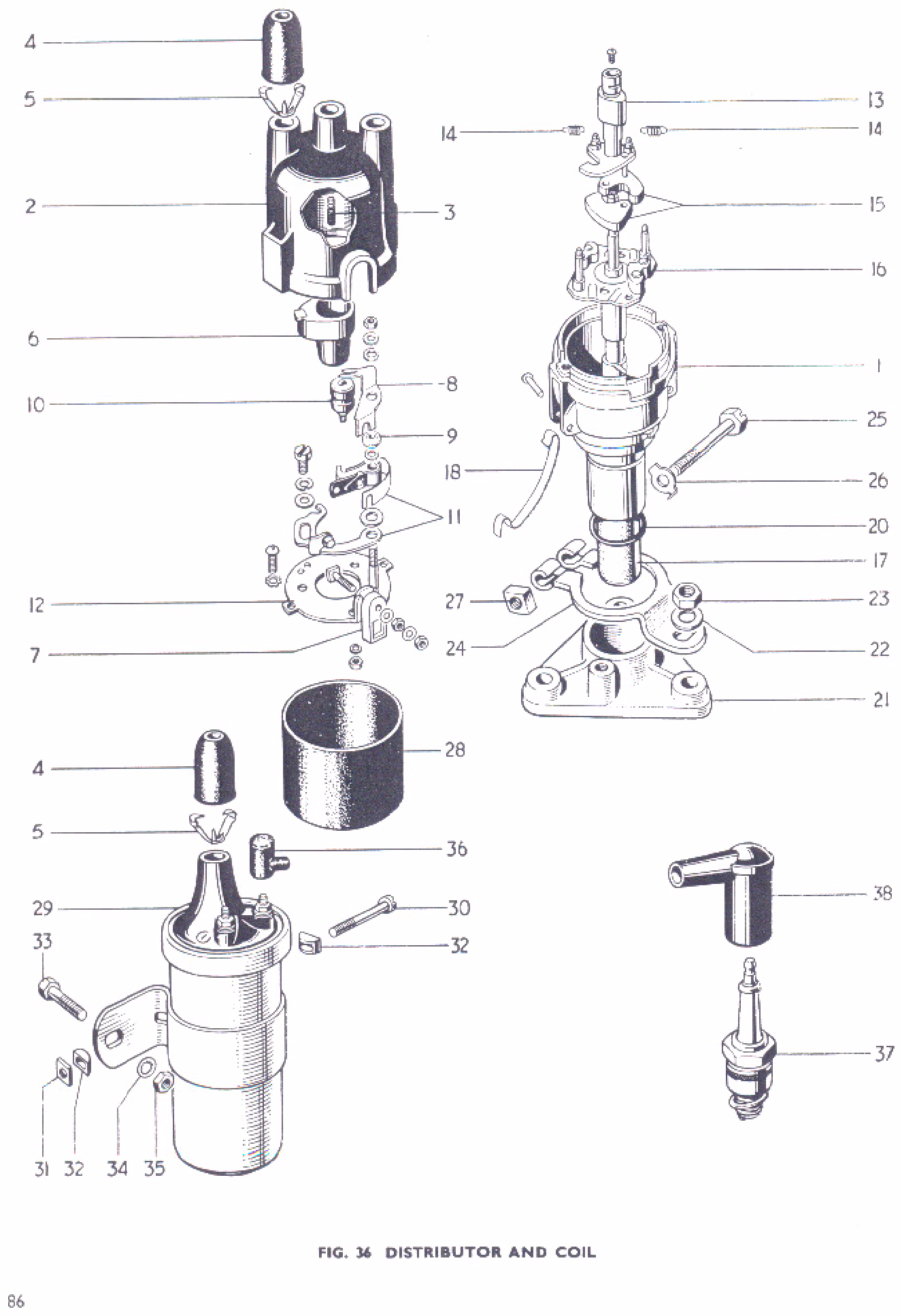 DISTRIBUTOR AND COIL