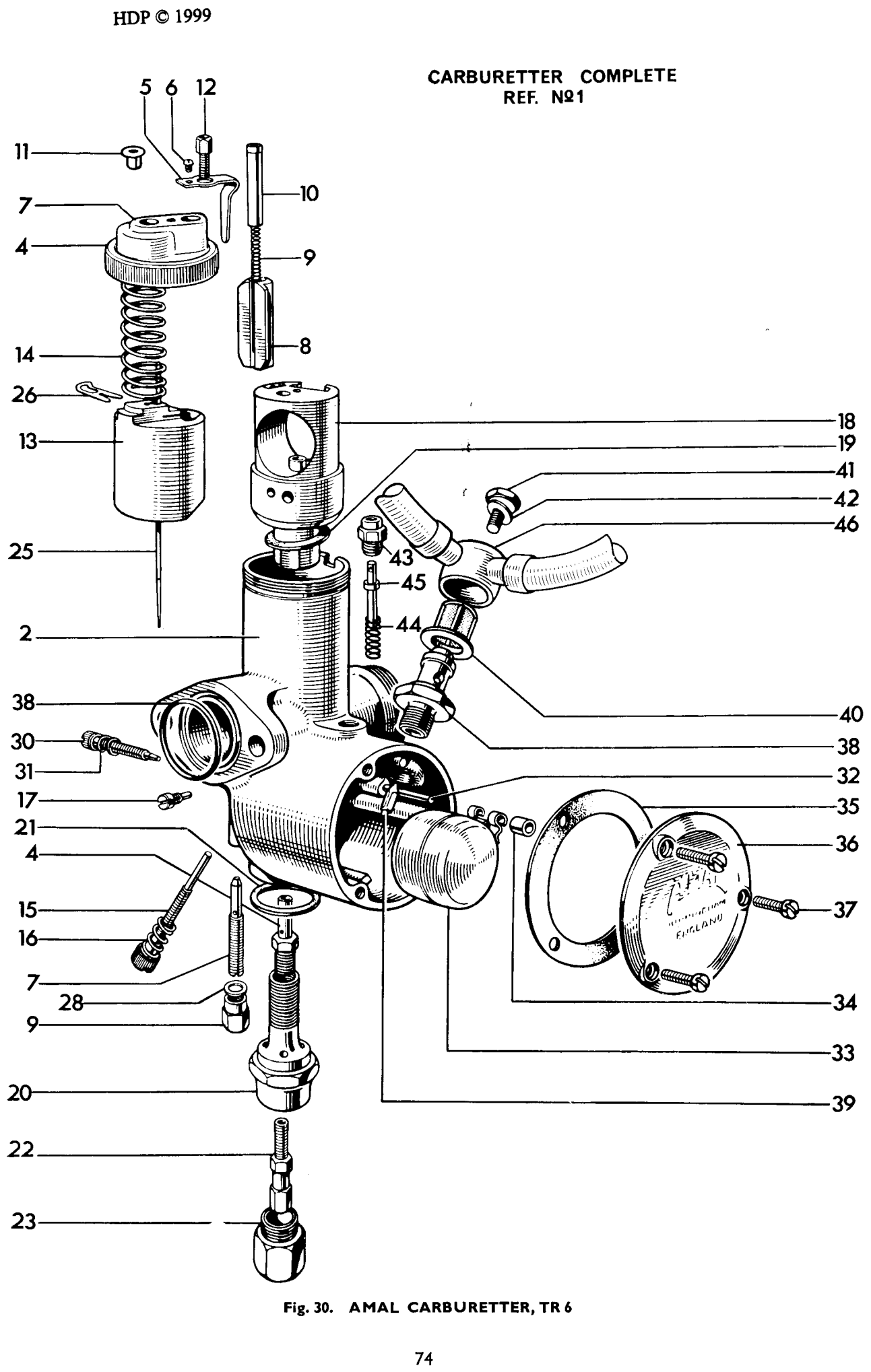 AMAL CARBURETTER, TR6