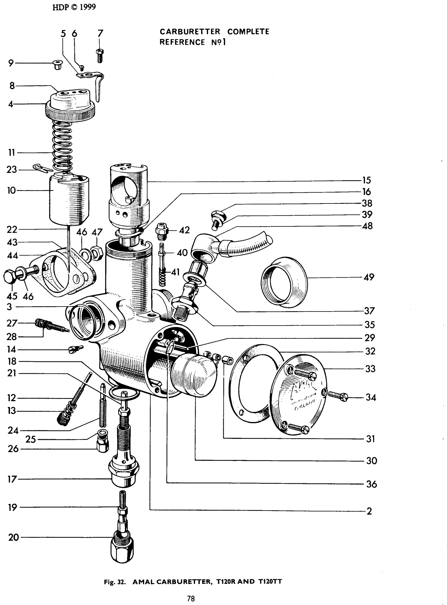AMAL CARBURETTER, T120R, T120TT