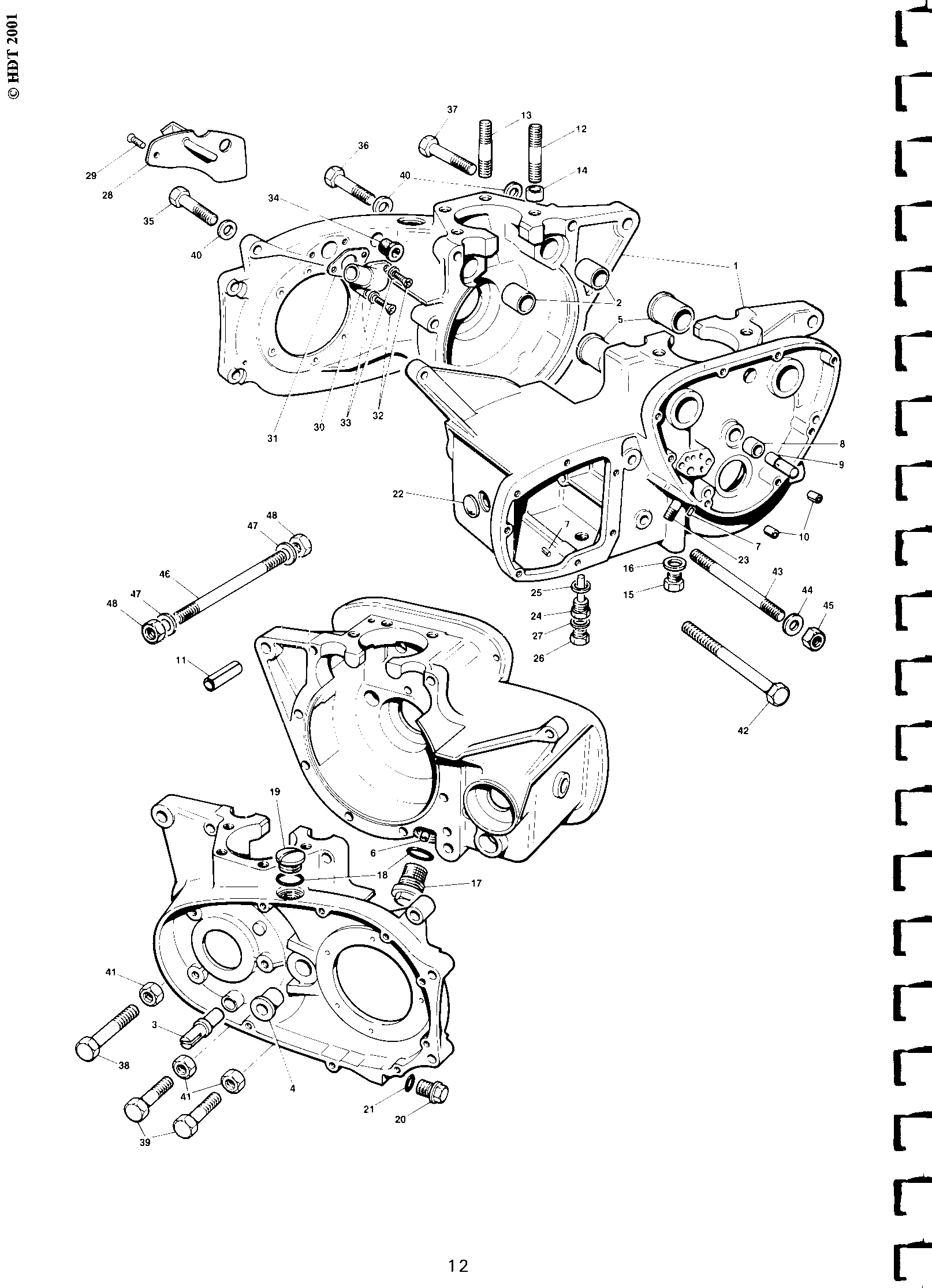 Hollow dowel, crankcase joint