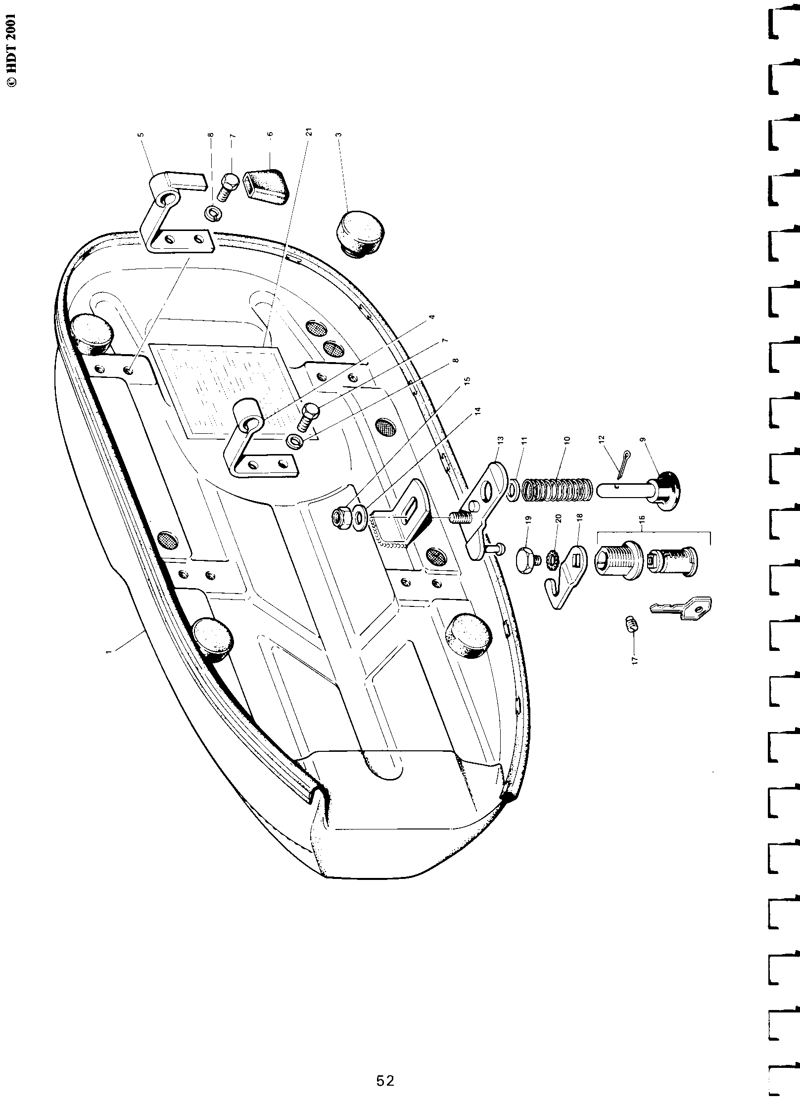 Cover - twinseat (4.0 gallon fuel tank)