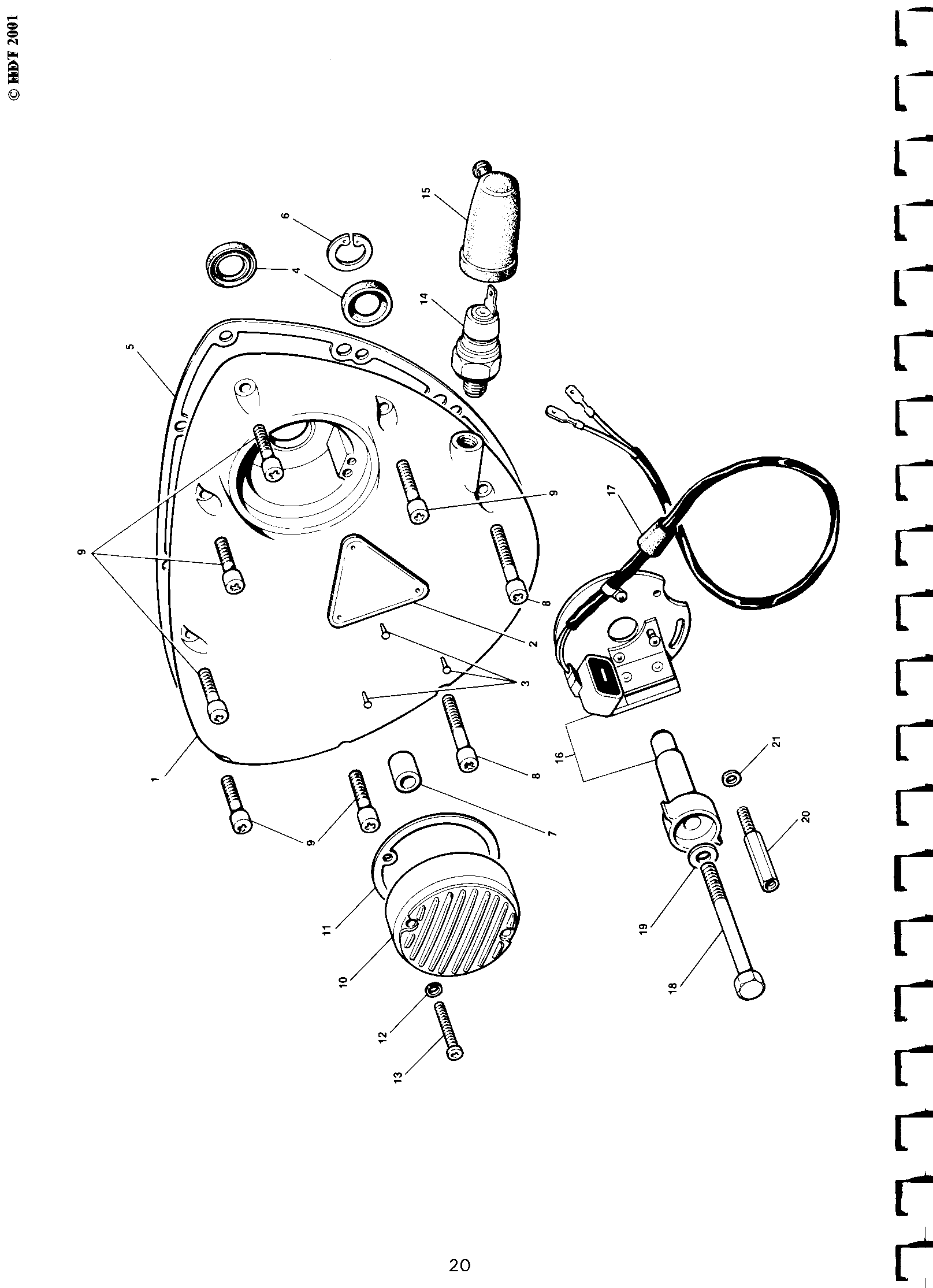 Timing cover c/w Patent plate