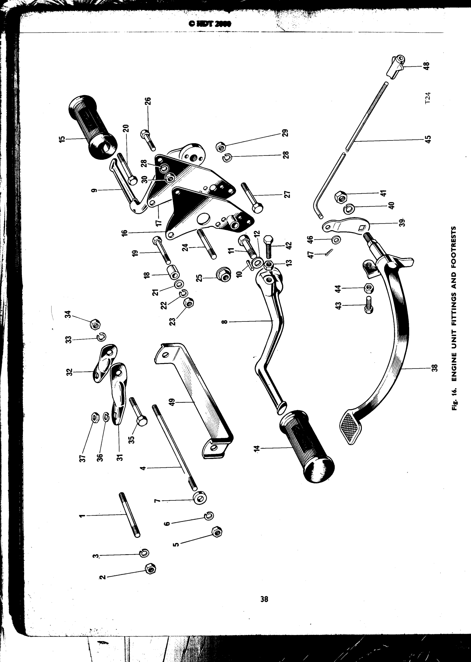 Rear engine plate D.S.