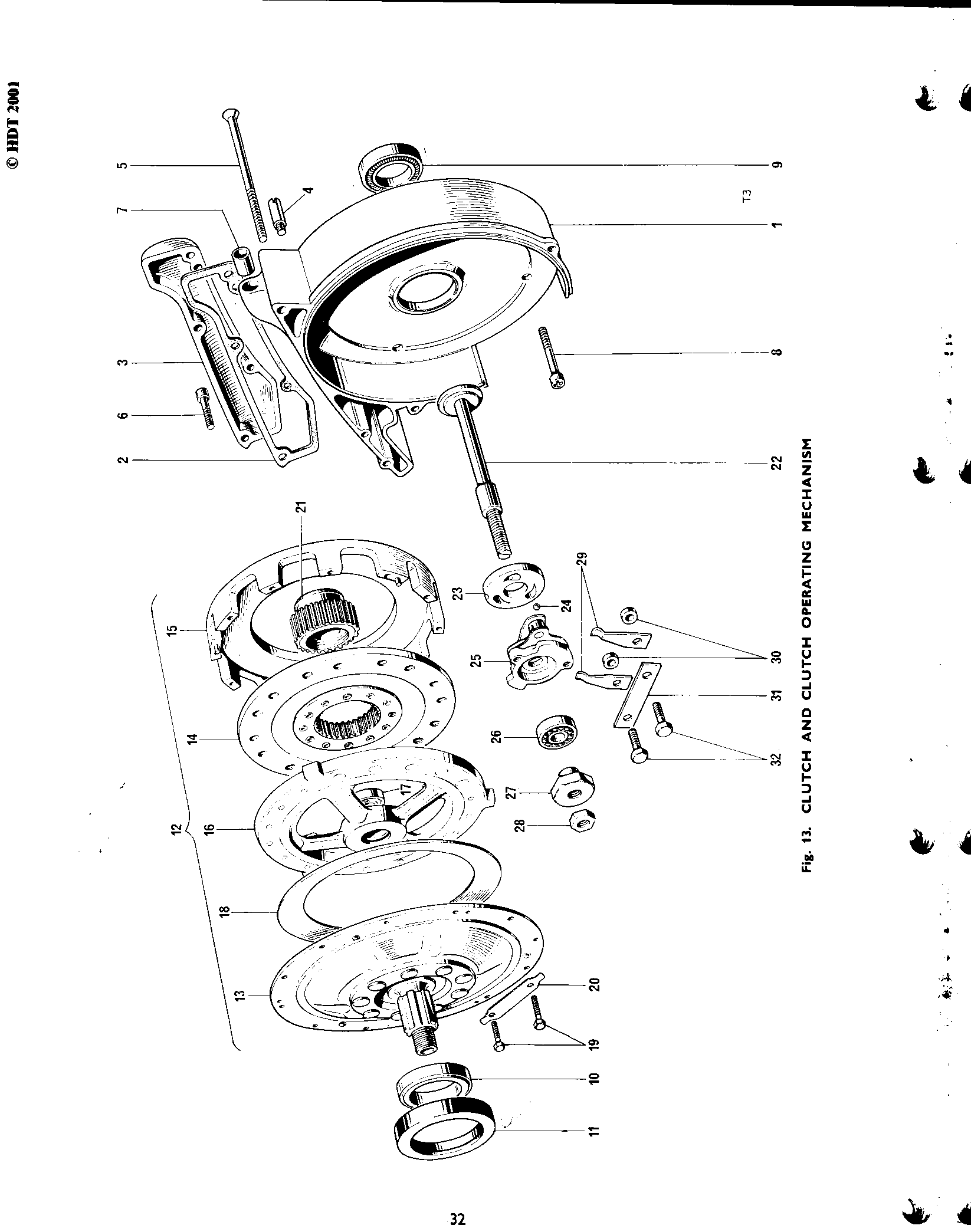 CLUTCH AND CLUTCH OPERATING MECHANISM