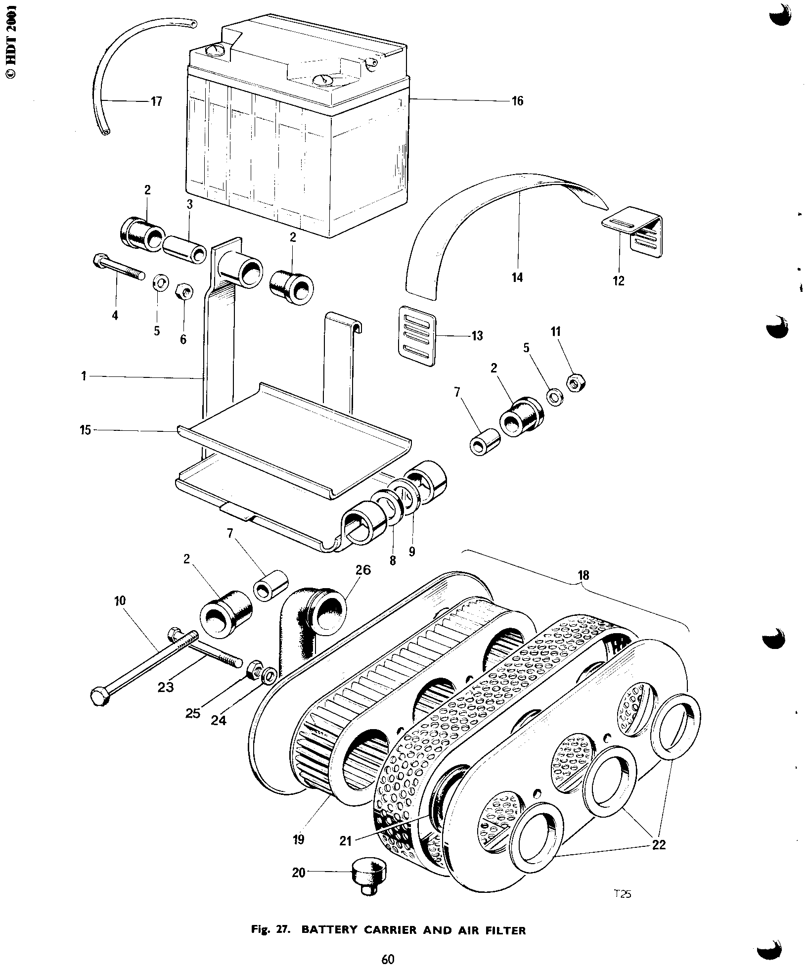 BATTERY CARRIER AND AIR FILTER