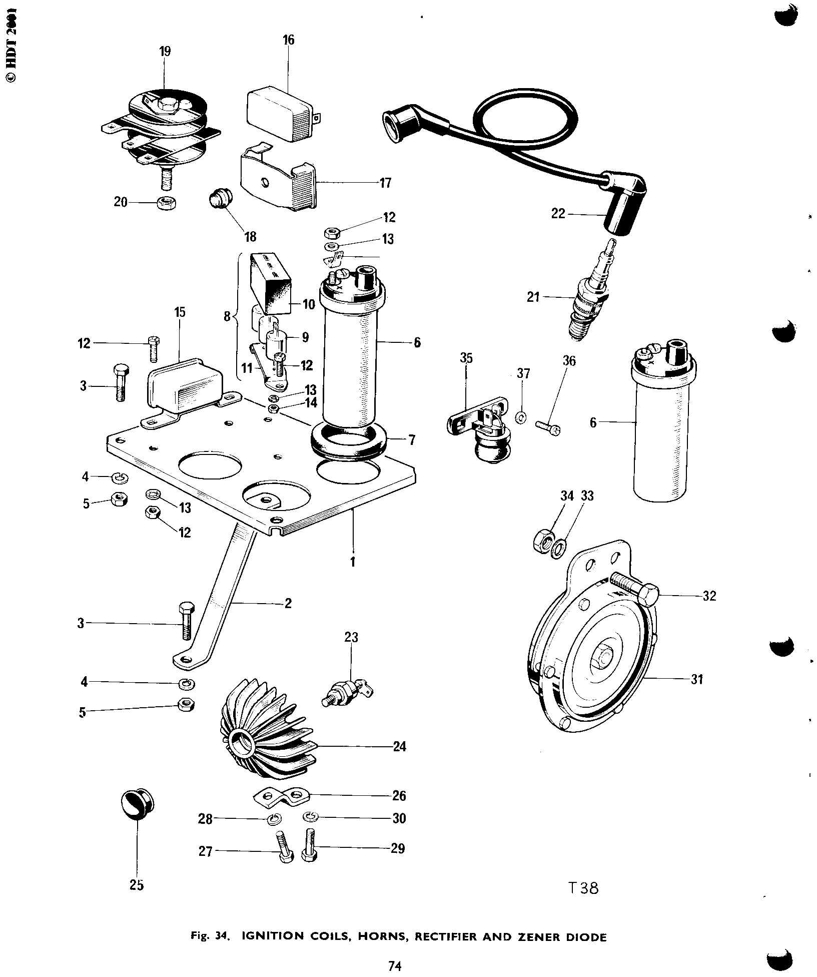 IGNITION COILS, HORNS, RECTIFIER ZENER DIODE