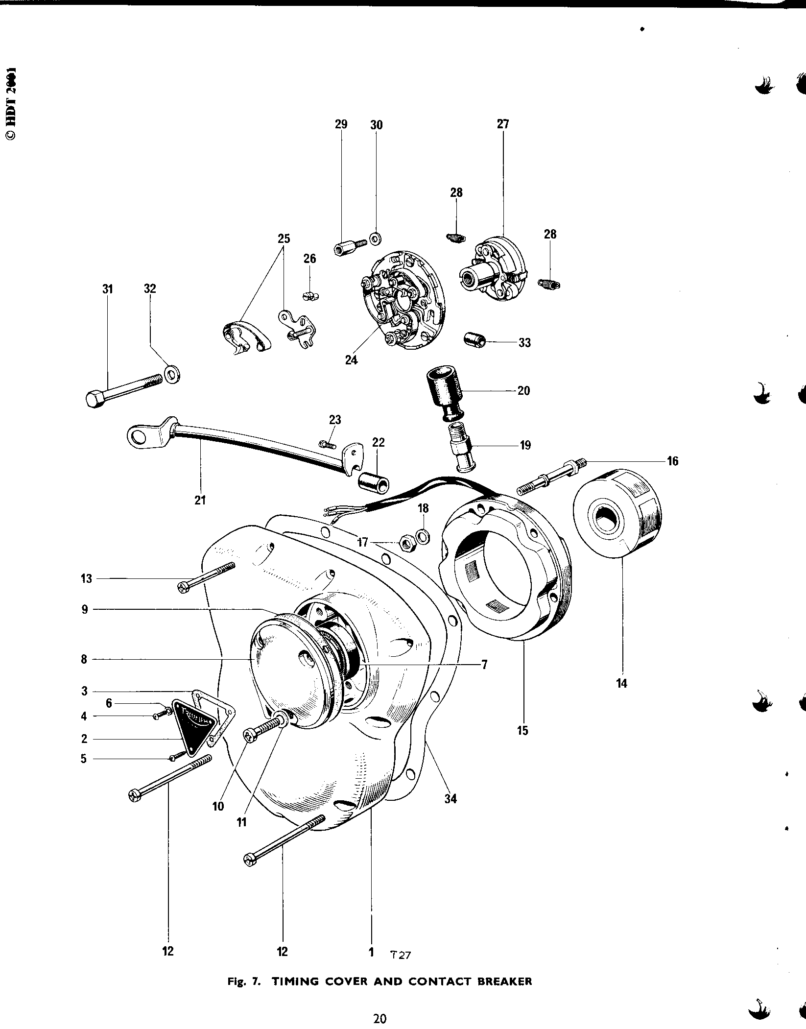 TIMING COVER AND CONTACT BREAKER