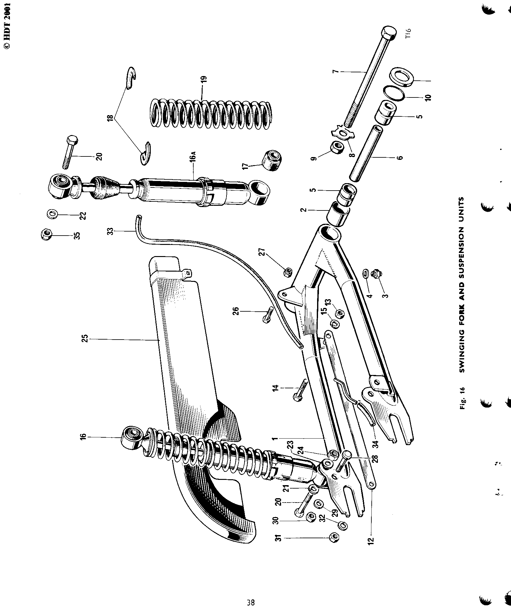 SWING ARM BOLT 67-ON 9 1/4 IN LONG