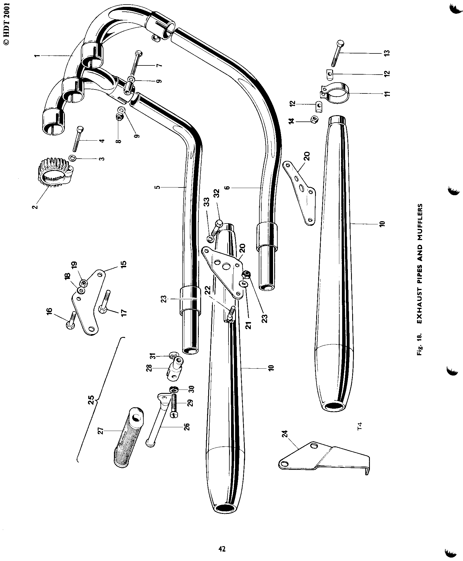 Bolt Exhaust pipe to cylinder head