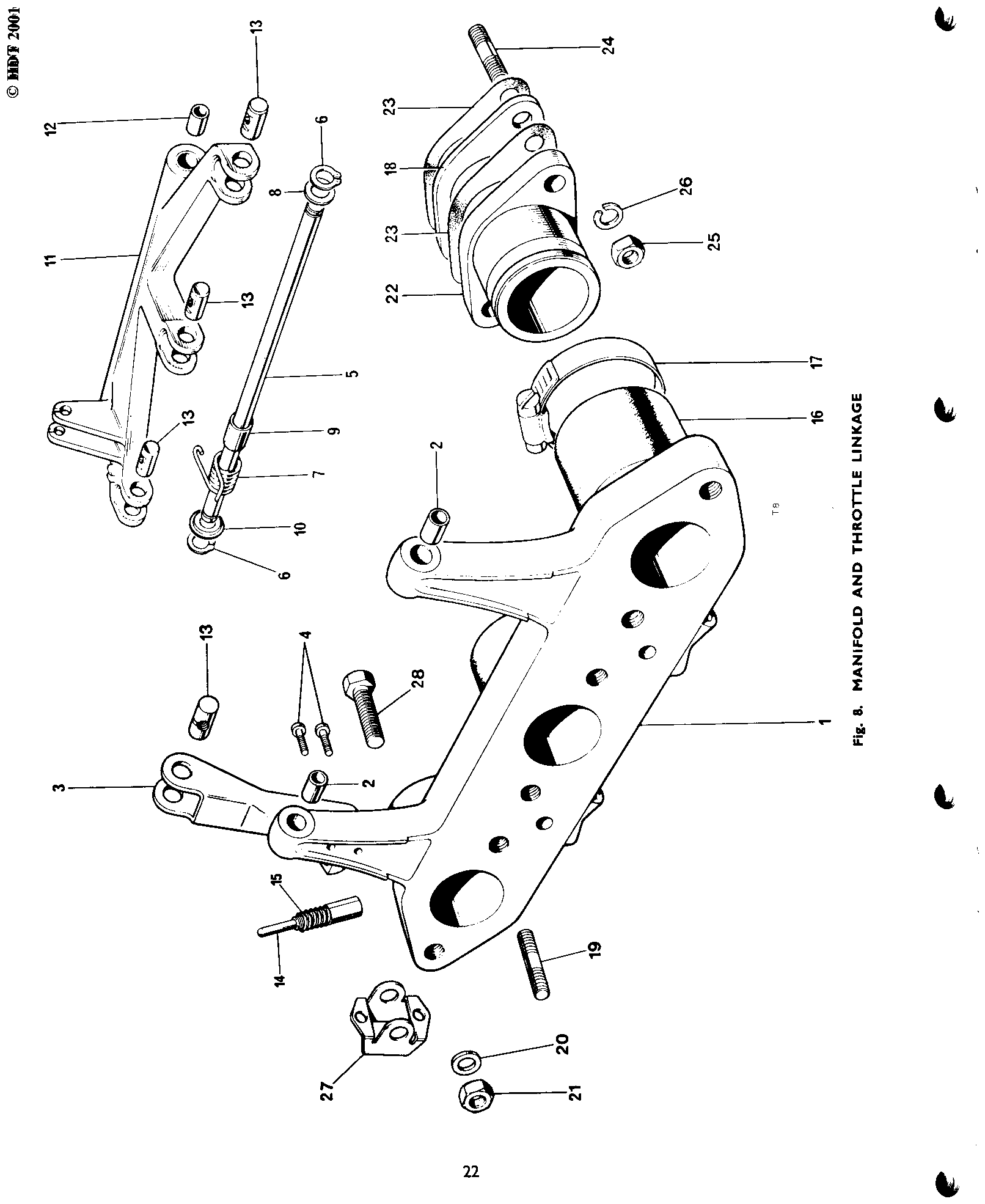 Spring – adjuster screw, throttle arm